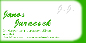 janos juracsek business card